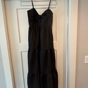 Trixxi Black Textured Maxi Dress 🖤